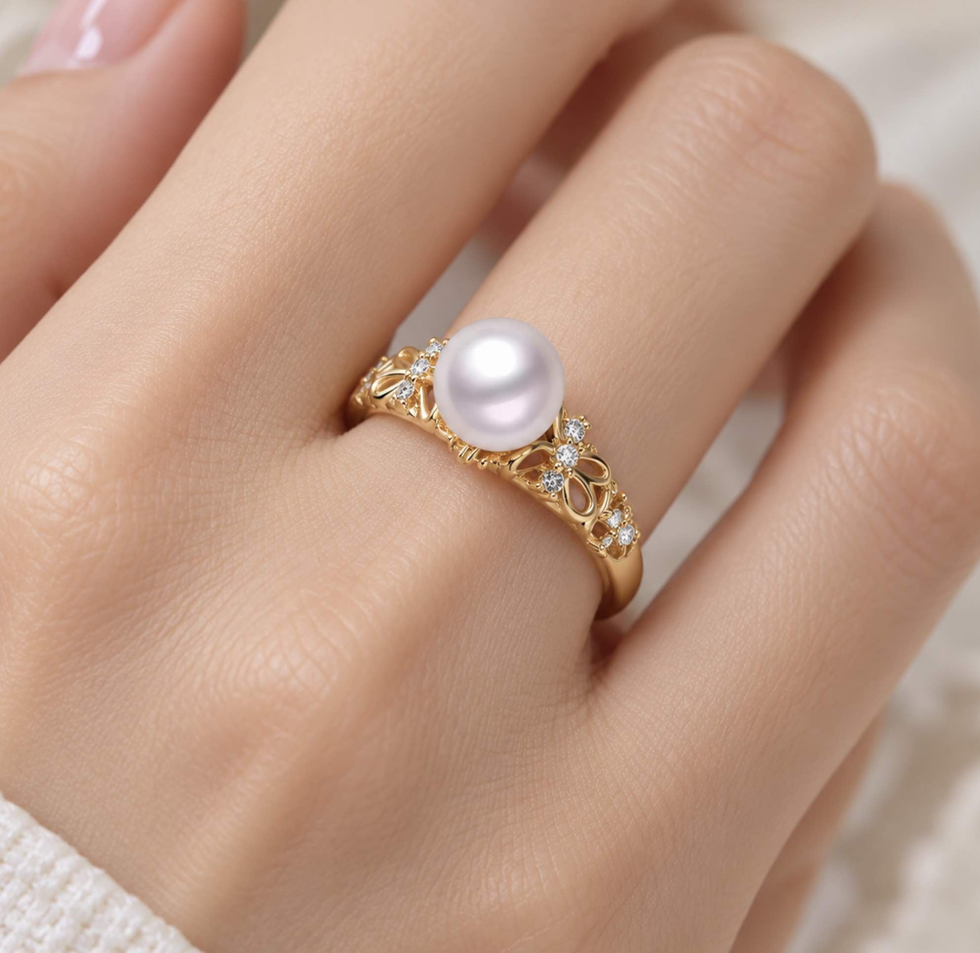 Dreamy South Sea Pearl and Diamond Ring